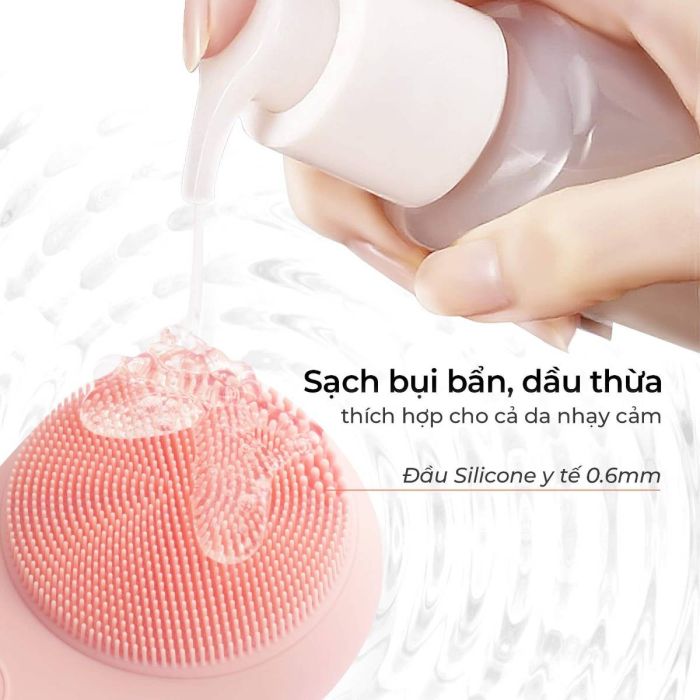 Máy Rửa Mặt Halio Massage 5 Trong 1 Màu Peach Fuzz - Ảnh 2