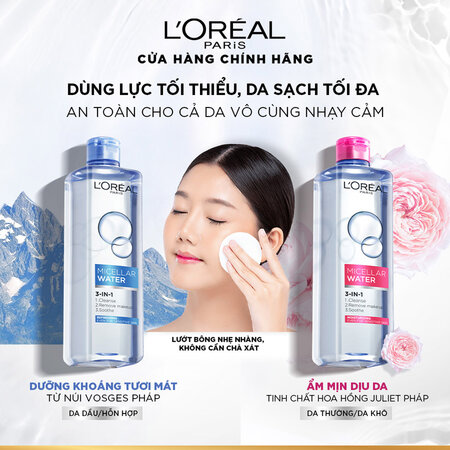 Nước Tẩy Trang L'Oreal Tươi Mát Cho Da Dầu, Hỗn Hợp 400ml - Ảnh 3