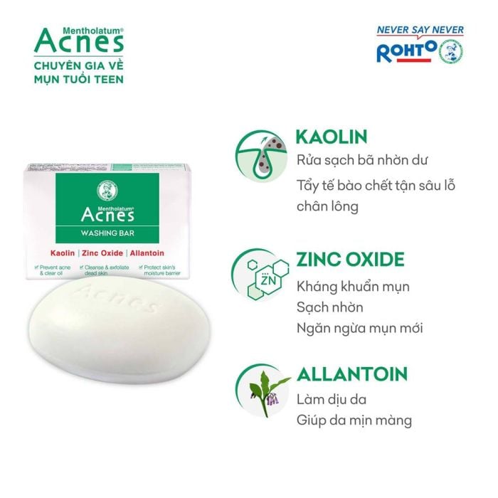 Xà Phòng Ngăn Ngừa Mụn Washing Bar Acnes 75G - Ảnh 2